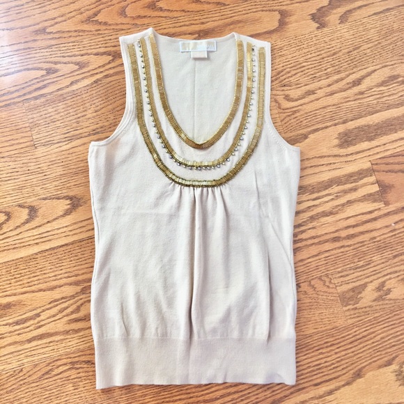 MICHAEL Michael Kors Tops - {MICHAEL Michael Kors} Gold Embellished Top